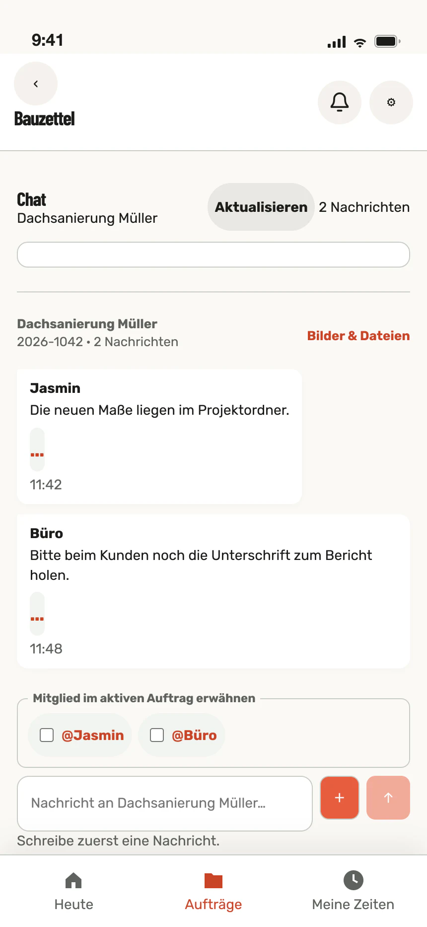 App: Projektchat